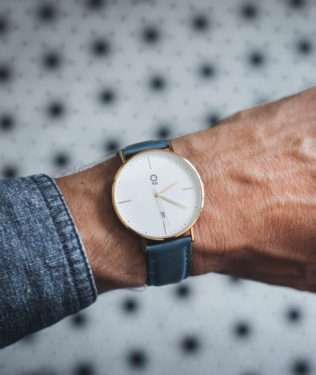 Navy Leather